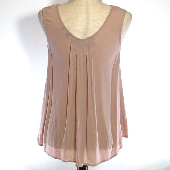 Knox Rose Blush Pink Geometric Embroidered Tank Top XS - Picture 2 of 5
